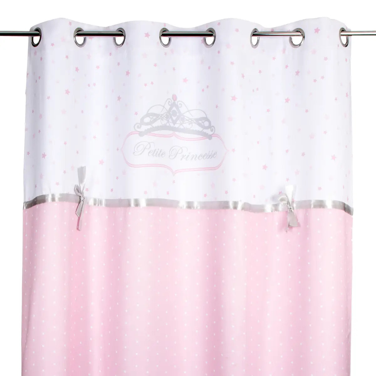 Rideau enfant "Princesse ruban" rose 140x260cm