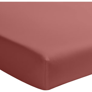 Drap housse percale de coton vieux rose
