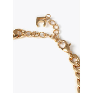 Collana babero con frange metalliche