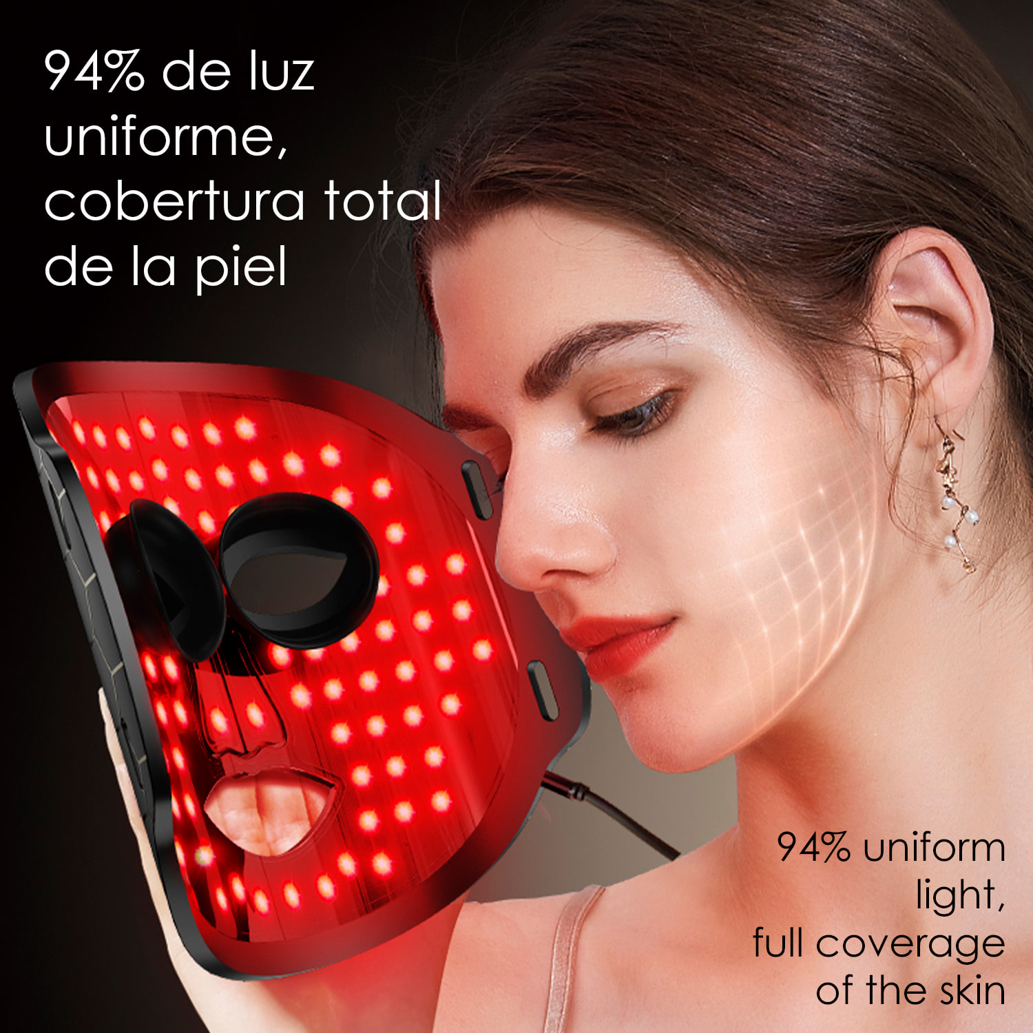 Maschera per il trattamento della pelle leggera. Cura del viso, anti invecchiamento, ringiovanimento della pelle.