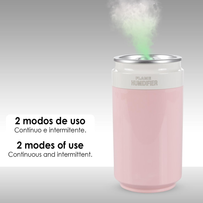 Humidificador multifunción de 260 ml, forma lata de refresco. Función esterilización, compatible con hidroalcohol.