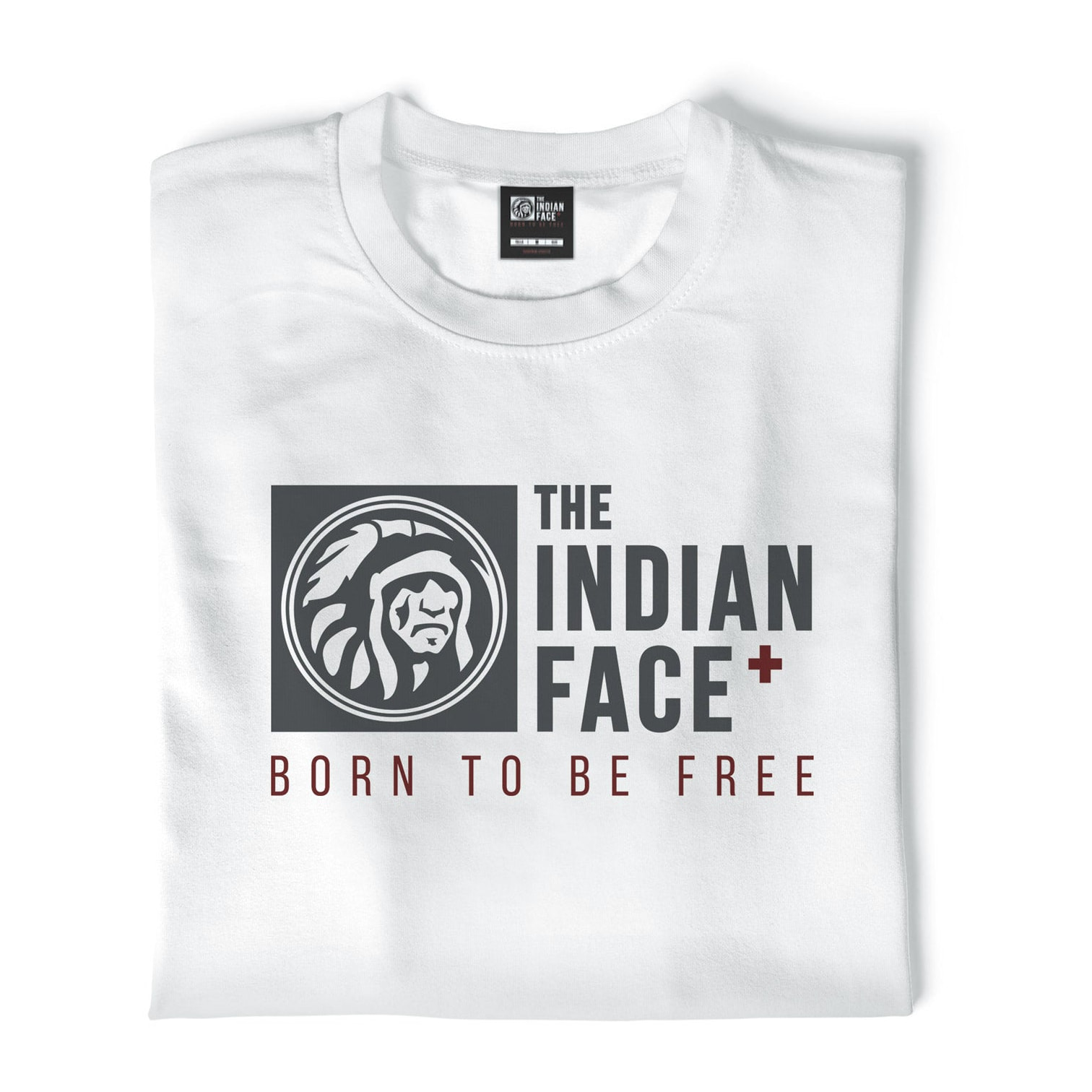 Camisetas The Indian Face Born to be Free Blanco para hombre y para mujer