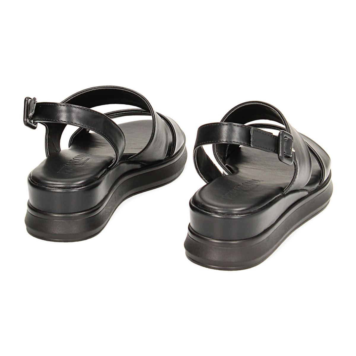 Zeppe nere, platform 4,4 cm