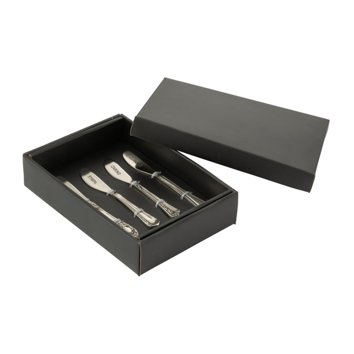 J-Line couvert - laiton - argent - boîte de 4
