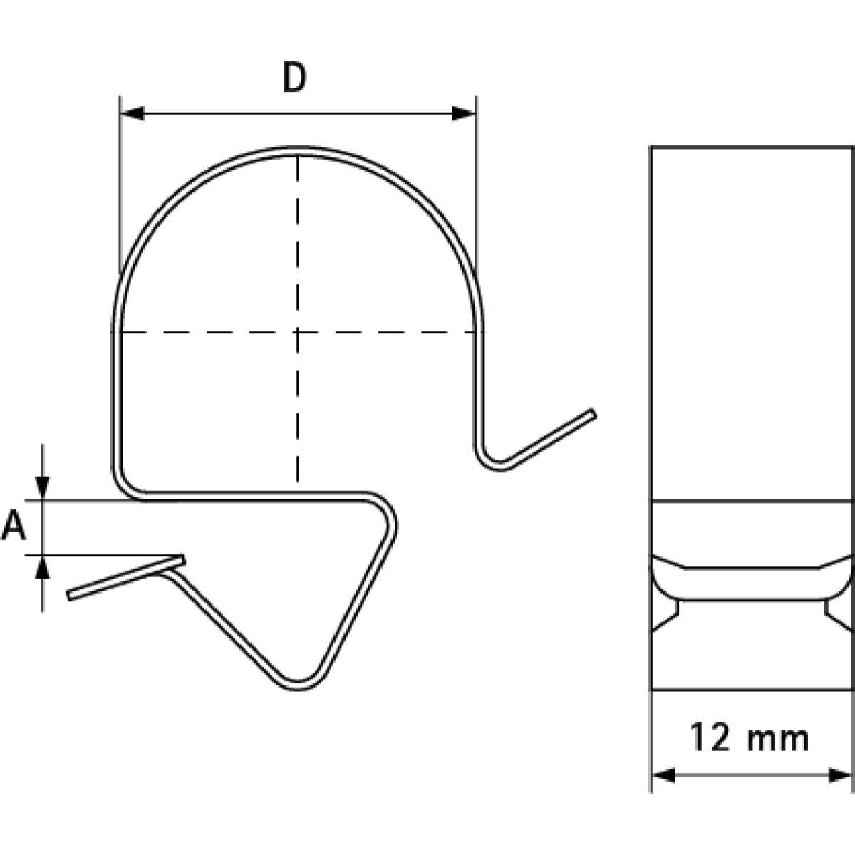 Attache de bord de tôle WALRAVEN BRITCLIPS GAM8 - Ø 10 - 14 mm - Poutrelles 2-7 mm - 52090714