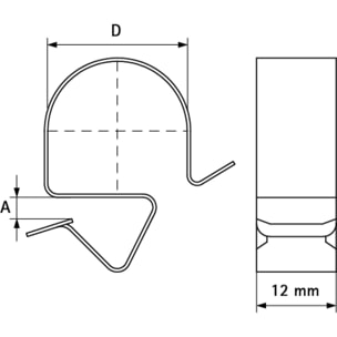 Attache de bord de tôle WALRAVEN BRITCLIPS GAM8 - Ø 10 - 14 mm - Poutrelles 2-7 mm - 52090714