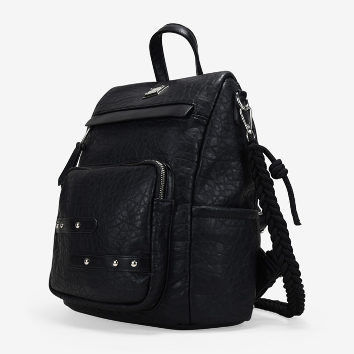 Mochila antirrobo negra con bolsillos