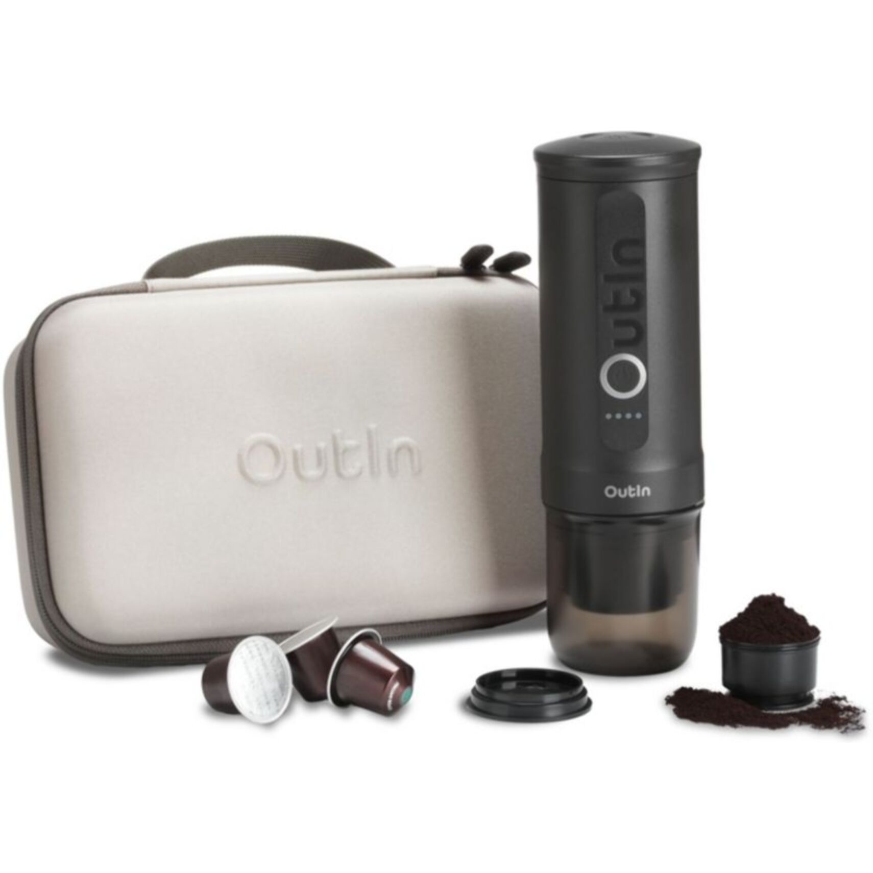 Cafetière portable OUTIN de voyage Nano Gris OTEM-01-SG-Bag