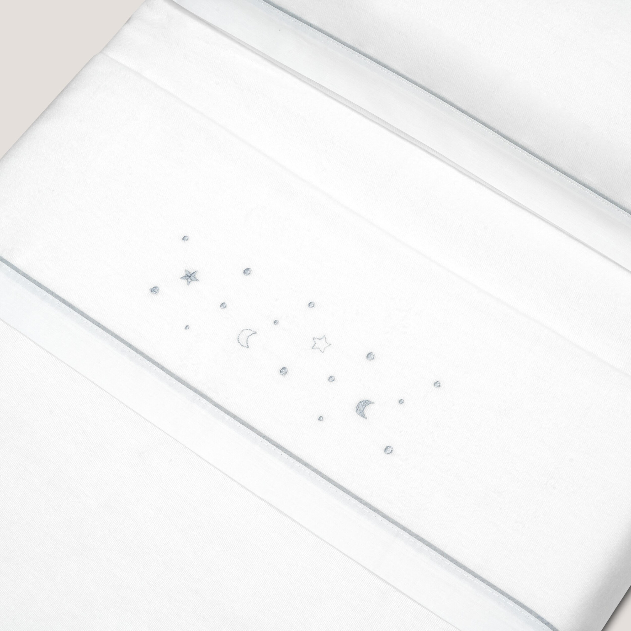 Juego de Sábanas de Cuna Franela Estrellas Luna