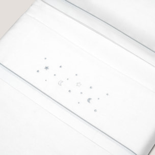 Juego de Sábanas de Cuna Franela Estrellas Luna