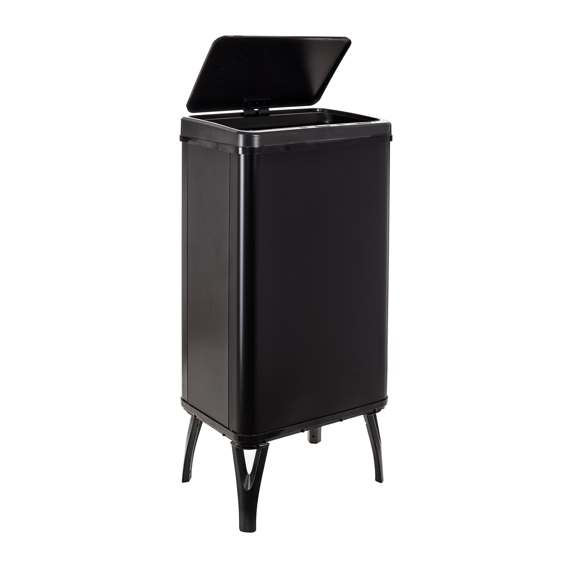 Well home - cubo de basura inteligente con apertura automática y contacto manual de 50l, 35,5x26x83,5cm color negro.