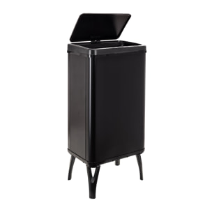 Well home - cubo de basura inteligente con apertura automática y contacto manual de 50l, 35,5x26x83,5cm color negro.