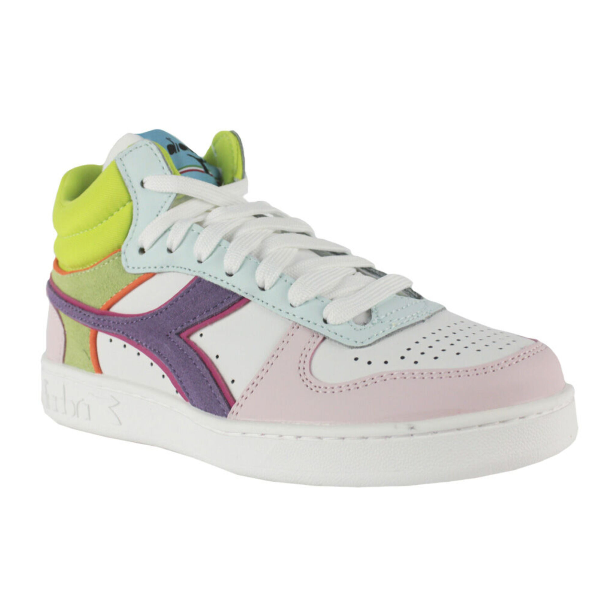 Zapatillas Sneaker para Mujer - DIADORA Magic basket demi wn 501.188552 01 C9736 White/Potpourri/Blue gras