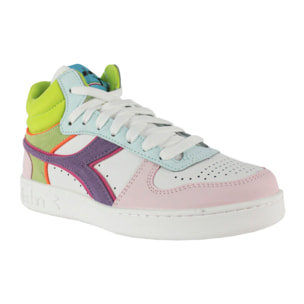 Zapatillas Sneaker para Mujer - DIADORA Magic basket demi wn 501.188552 01 C9736 White/Potpourri/Blue gras