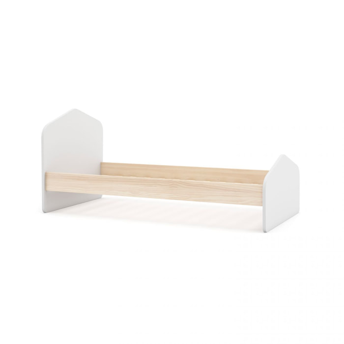 Cama juvenil Misty Cloud Blanco - Oak Soft