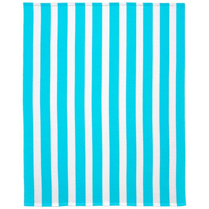Serviette de plage microfibre - Rayada Turquoise - 140x170cm - 220g/m²