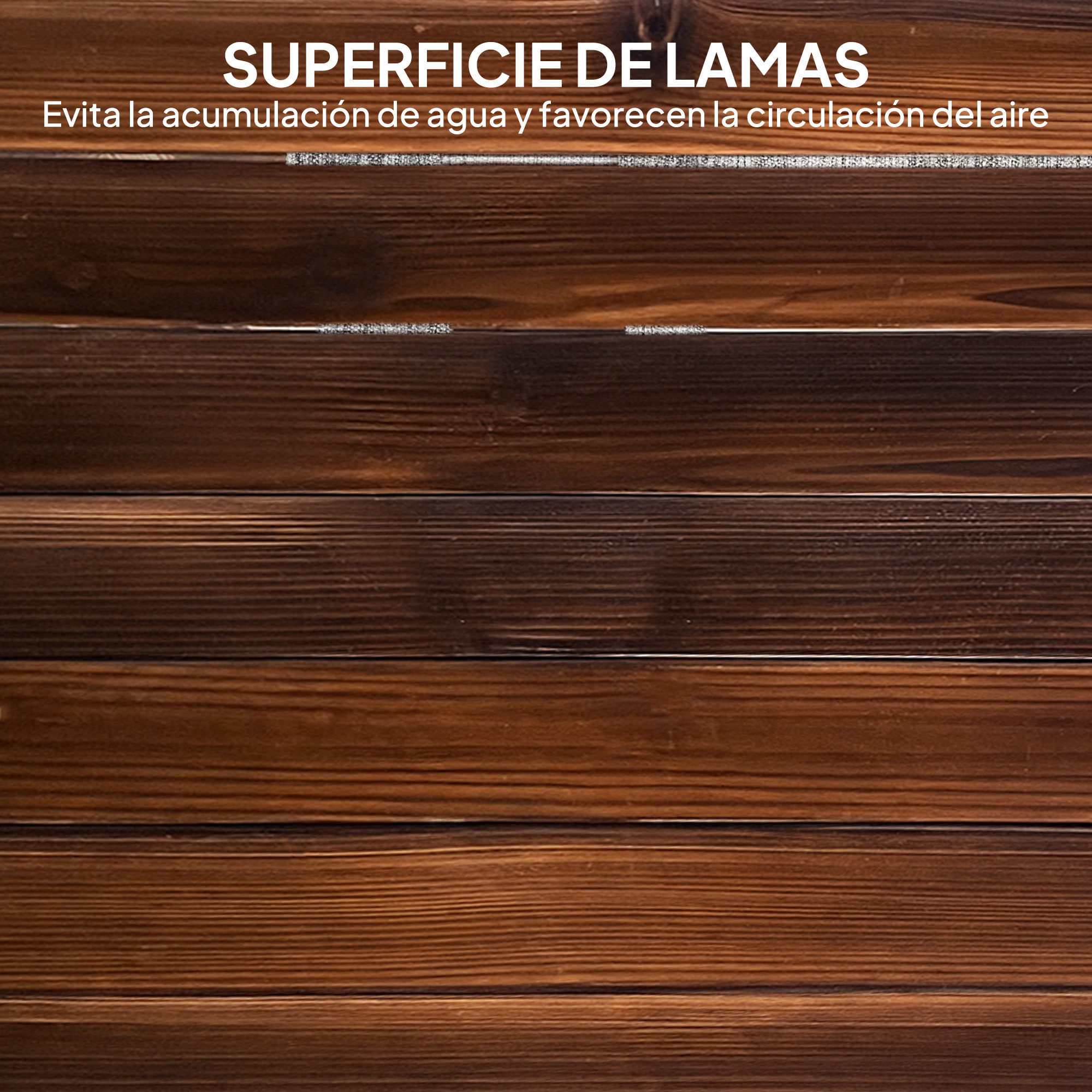 Mesa de Jardín de Madera Mesa de Terraza Exterior 120x63x70 cm con Patas en Forma de Rueda Orificio para Sombrilla y Diseño de Listones Carga 50 kg para Patio Madera Carbonizada