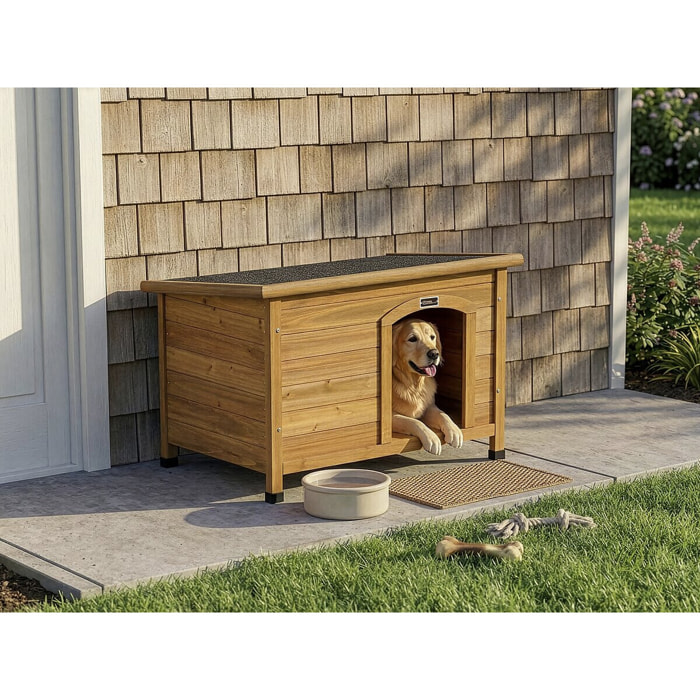 Niche pour chien en bois "Max" - 85 x 57 x 58 cm - Marron