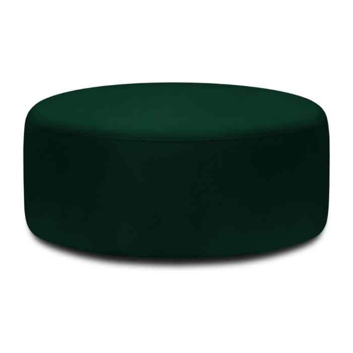 Pouf pivotant "Adam" en velours vert bouteille