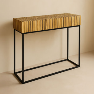 Console en métal et branche de teck TAHAA