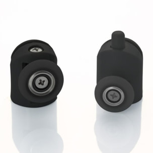 SAT PROJECT  Porte de douche 140x185cm coulissante avec profilé noir mat (SATPROMUD140CT)