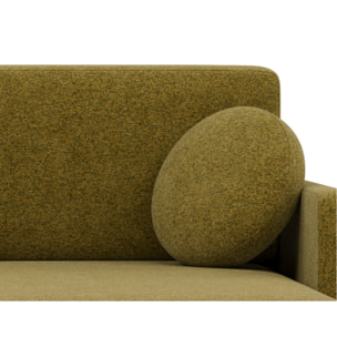 Calypso - canapé d'angle réversible 4 places convertible avec coffre en tissu - Vert Olive