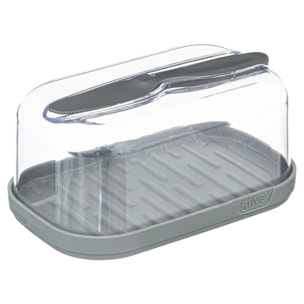Beurrier avec couteau "Fresh Eat" gris