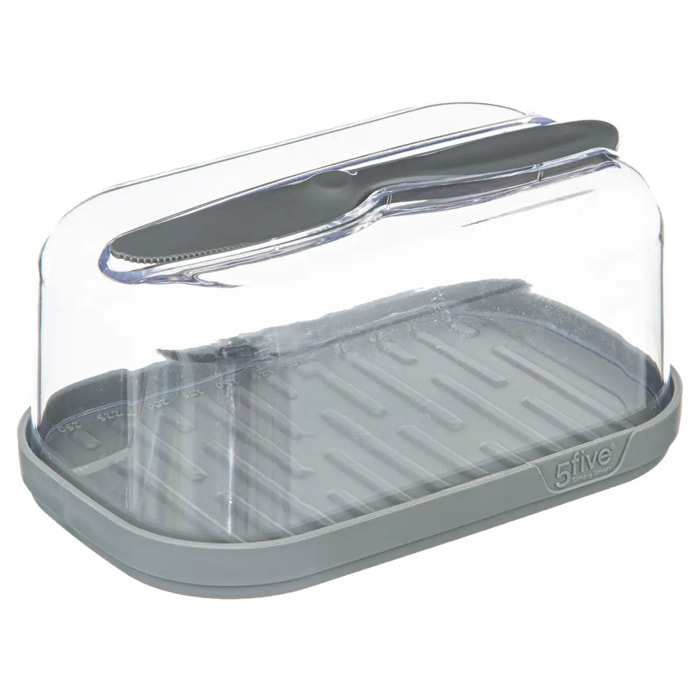 Beurrier avec couteau "Fresh Eat" gris