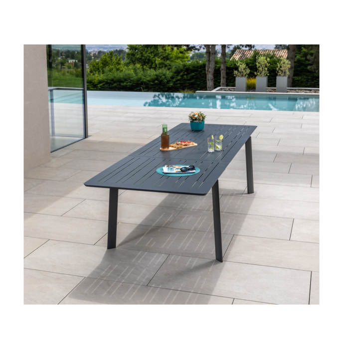 Ensemble table et chaises de jardin  - Gris Anthracite - NAIROBINEA