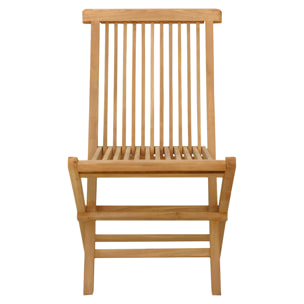 Lot de 4 chaises de jardin en teck LOMBOK