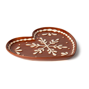 Assiette cœur Excelsa – Wonderful Ginger, céramique marron