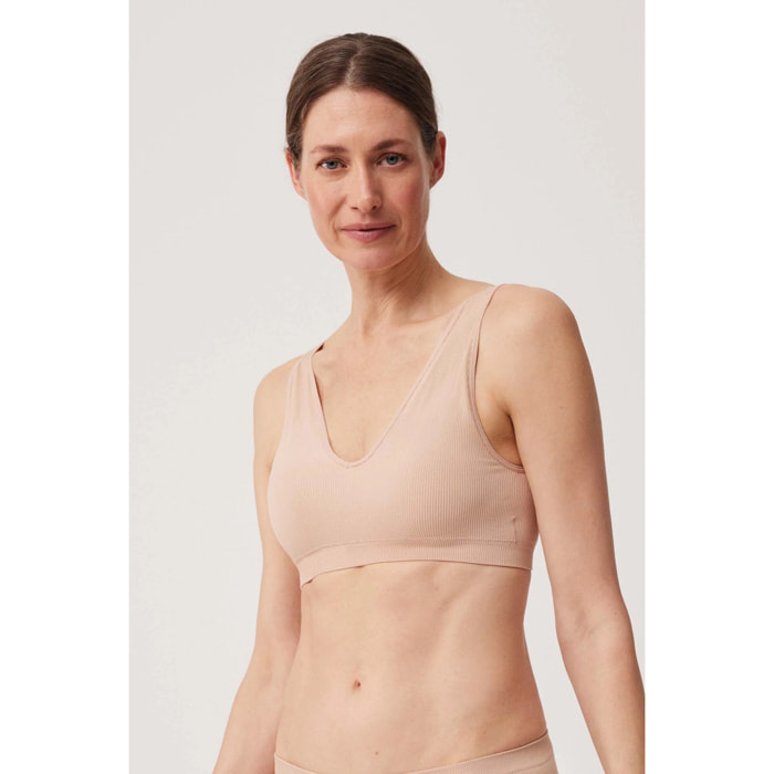 Reggiseno imbottito senza ferretto beige
