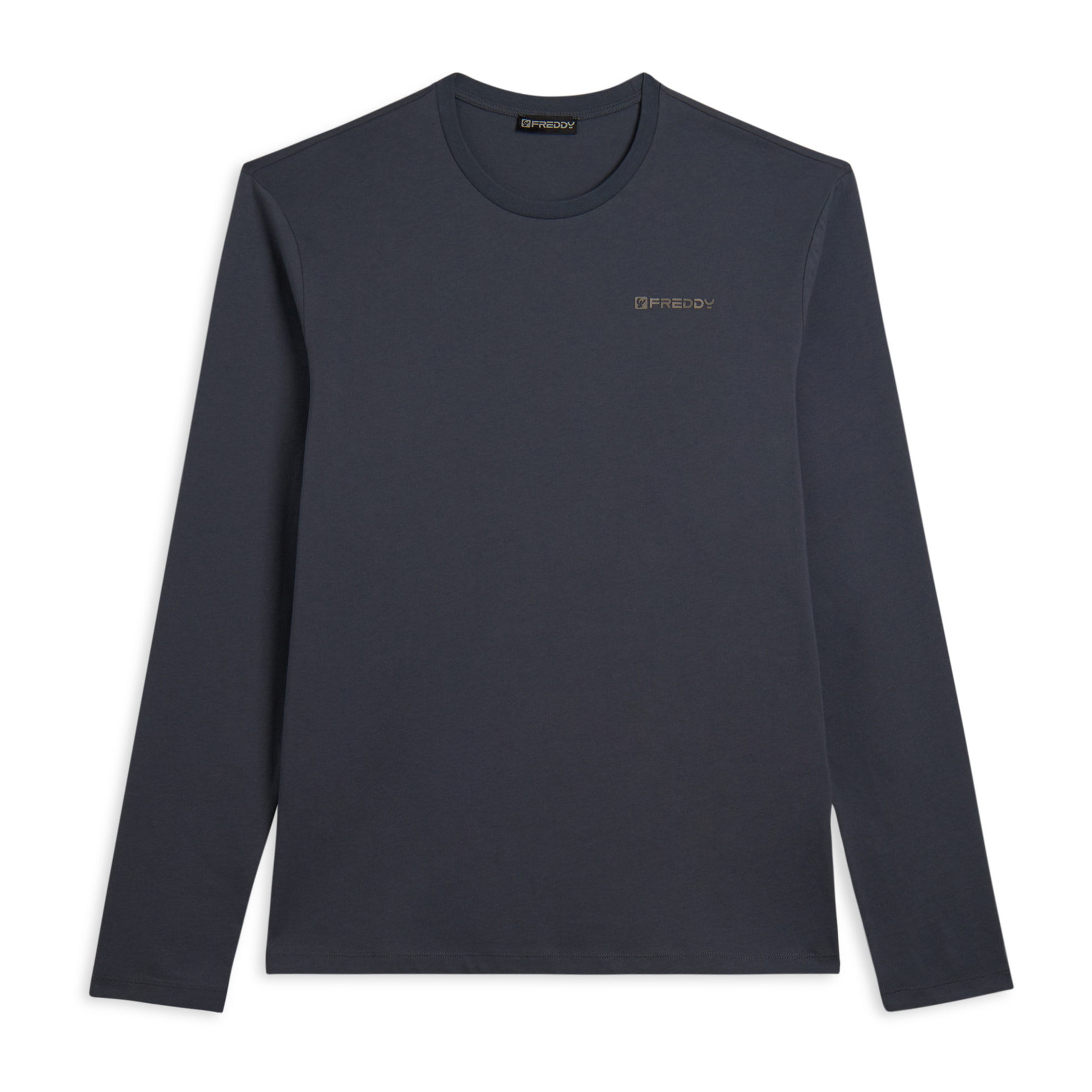 T-shirt manica lunga in cotone con logo lato cuore