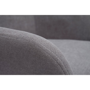 Tabourets de bar réglables tissu effet velours gris et métal (lot de 2) AMIKA