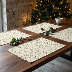 Lot de 2 sets de table anti-taches Christmas Wish 2 Continu