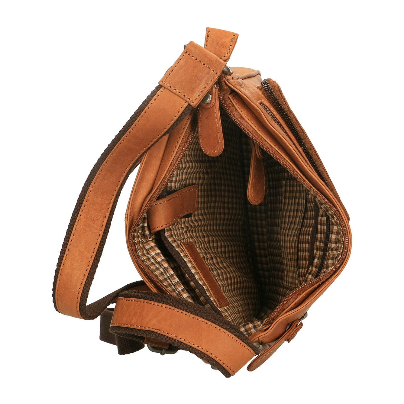 Borsa a tracolla uomo in vera pelle - Modello False - Casual - 28.0 x 24.0 x 4.0 cm