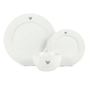 Service de table 18 pièces en porcelaine