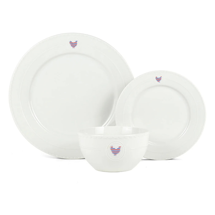 Service de table 18 pièces en porcelaine