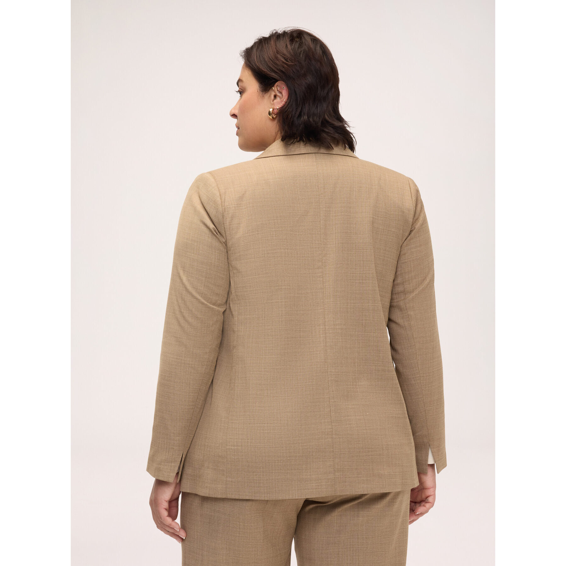 Fiorella Rubino - Blazer in tessuto mélange - Beige
