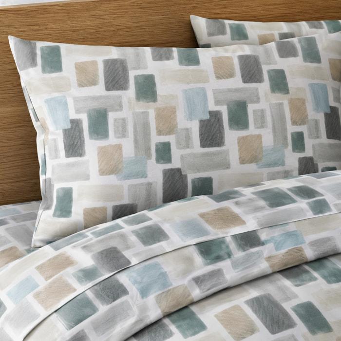 COTONISSIMI Completo Letto Glos in 100% puro cotone_Matrimoniale