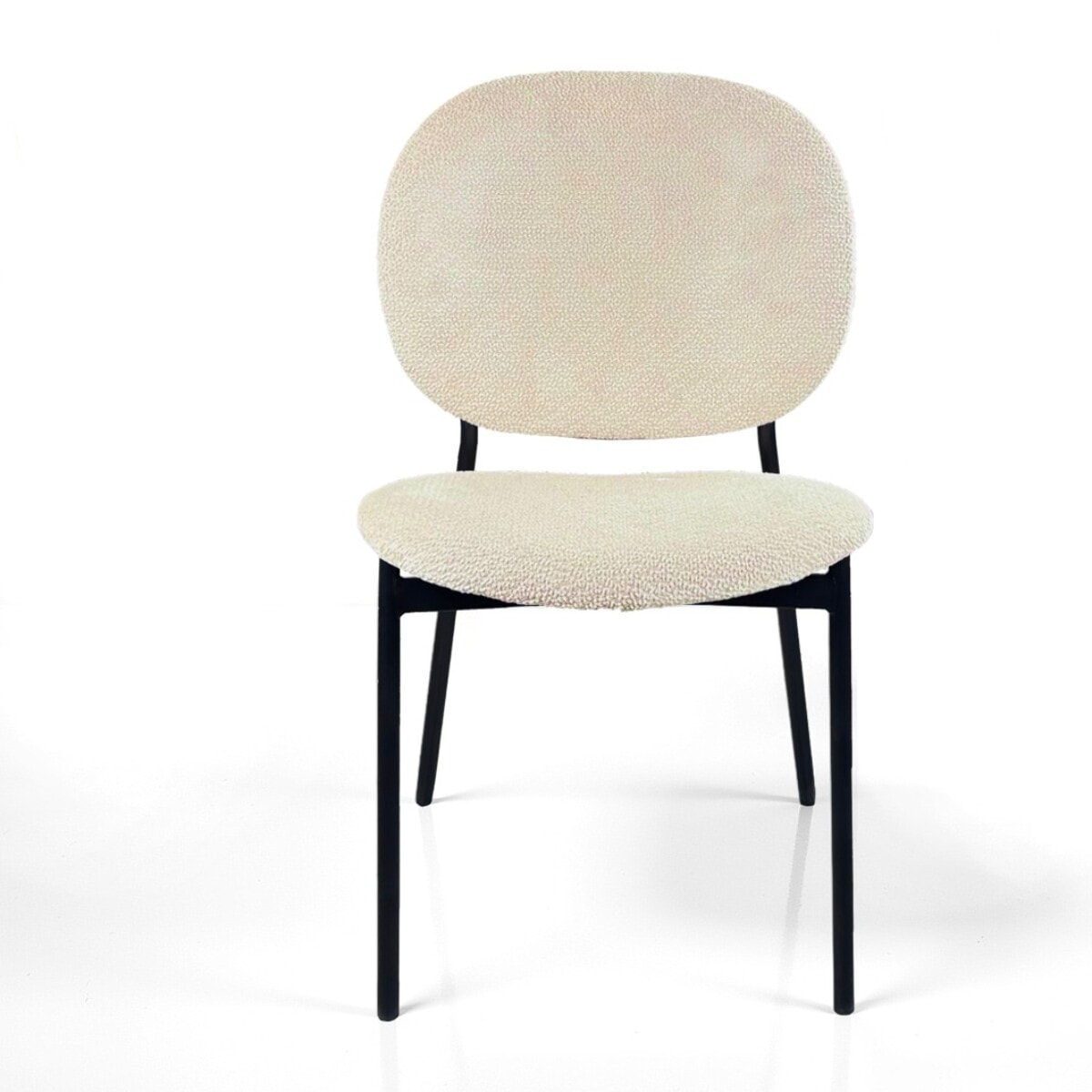 Lot de 2 chaises de salle à manger Tomasucci WERZA, en tissu, beige, 58 × 47 × 81 cm
