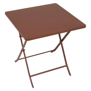 Table de jardin Greensboro 2 places pliable 70x70cm acajou