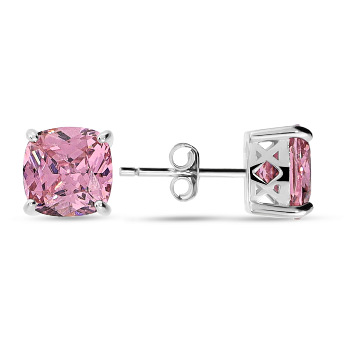 Orecchini in Argento 925 con Prisma Gem Rosa