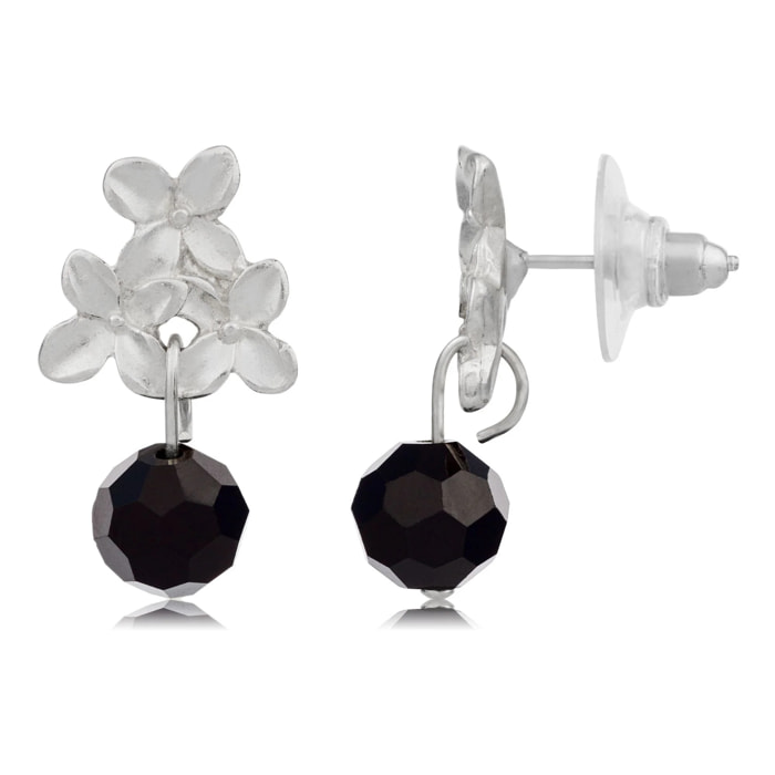 Pendiente bouquet cristal Swarovski negro