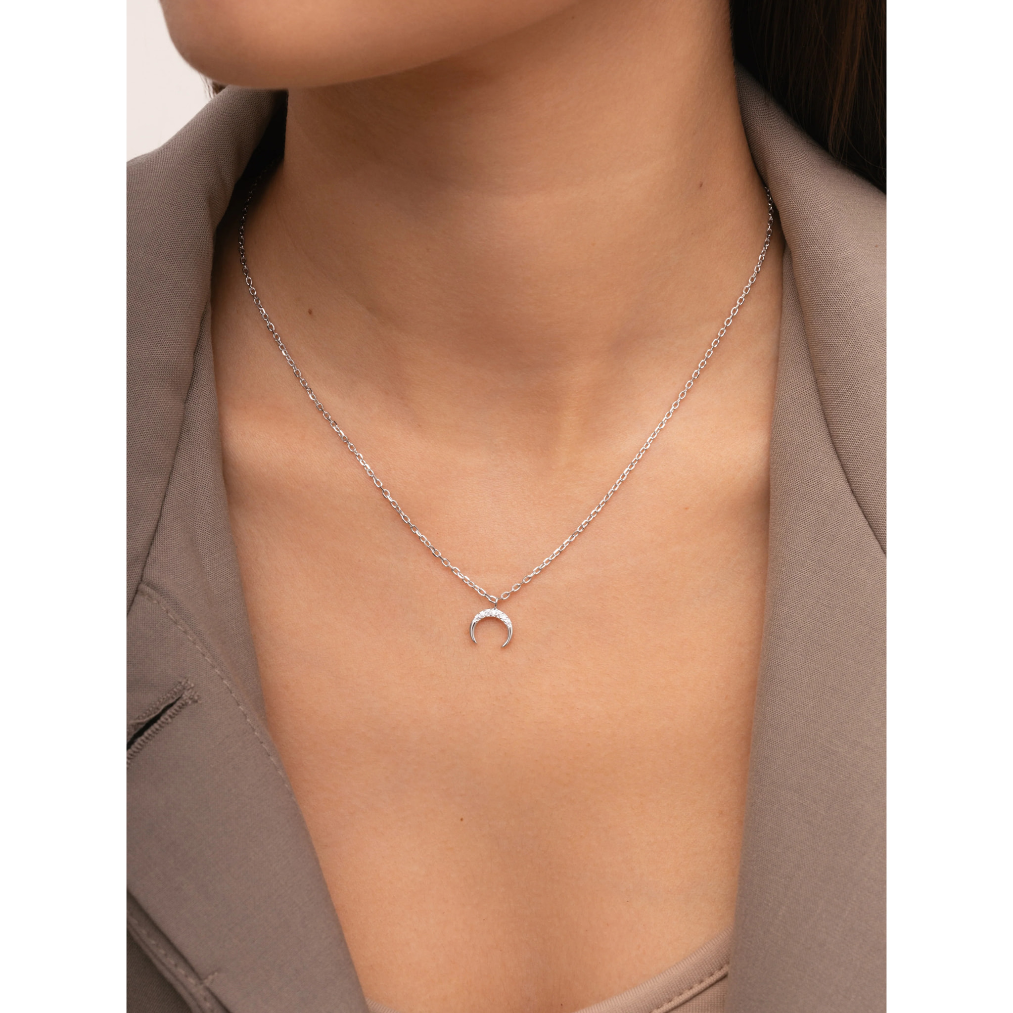 Collar Lunera Plata