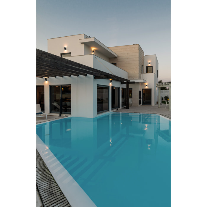 Forlight Existentes aplique exterior para bombilla Gu10 en color negro