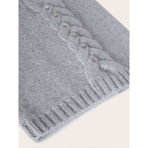 Motivi - Set sciarpa e berretto con pietre crystal - Grigio