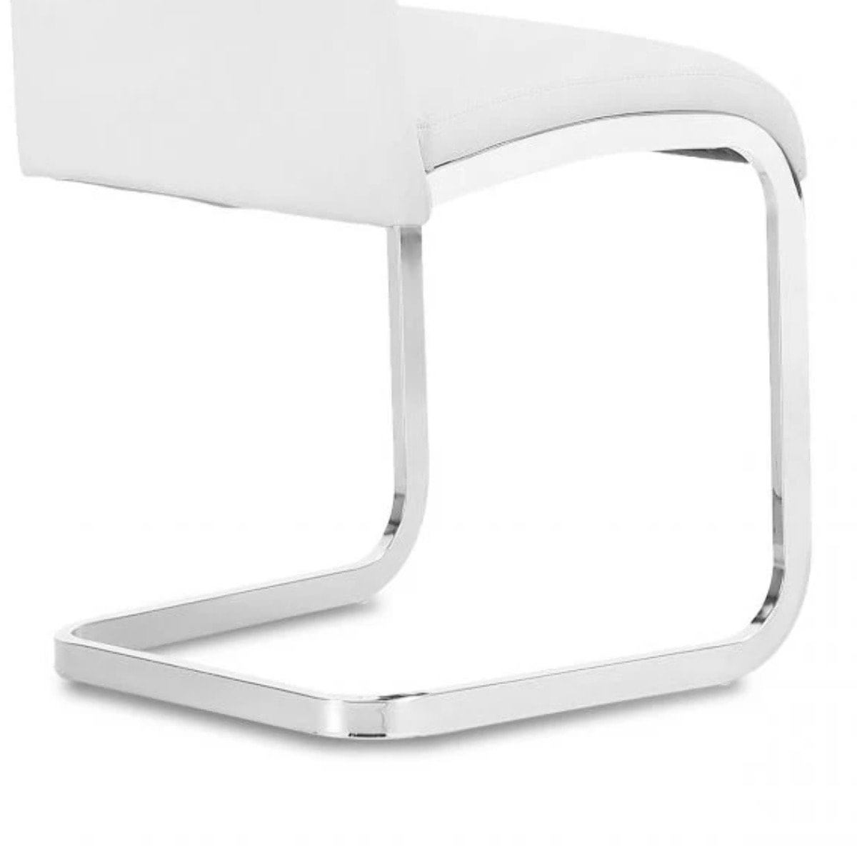 Pack 4 sillas de comedor Smile símil piel Blanco