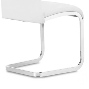 Pack 4 sillas de comedor Smile símil piel Blanco