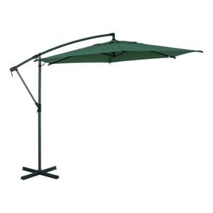 Parasol déporté rond Manoa 3m vert olive